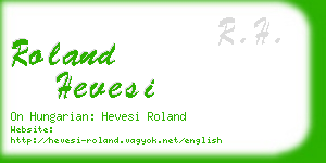 roland hevesi business card